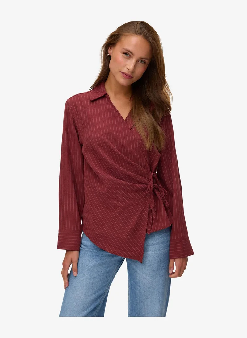 Women's VMROWAN Long Sleeve Wrap Top Woven