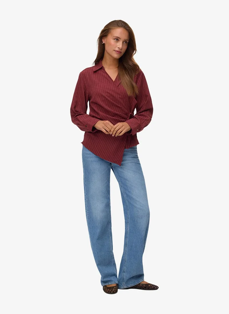 Vero Moda  Women's VMROWAN Long Sleeve Wrap Top Woven for Women | Best Price UAE