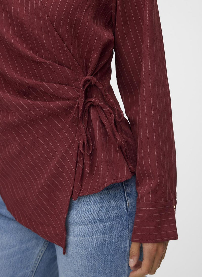 VERO MODA Women's VMROWAN Long Sleeve Wrap Top Woven - Image 4