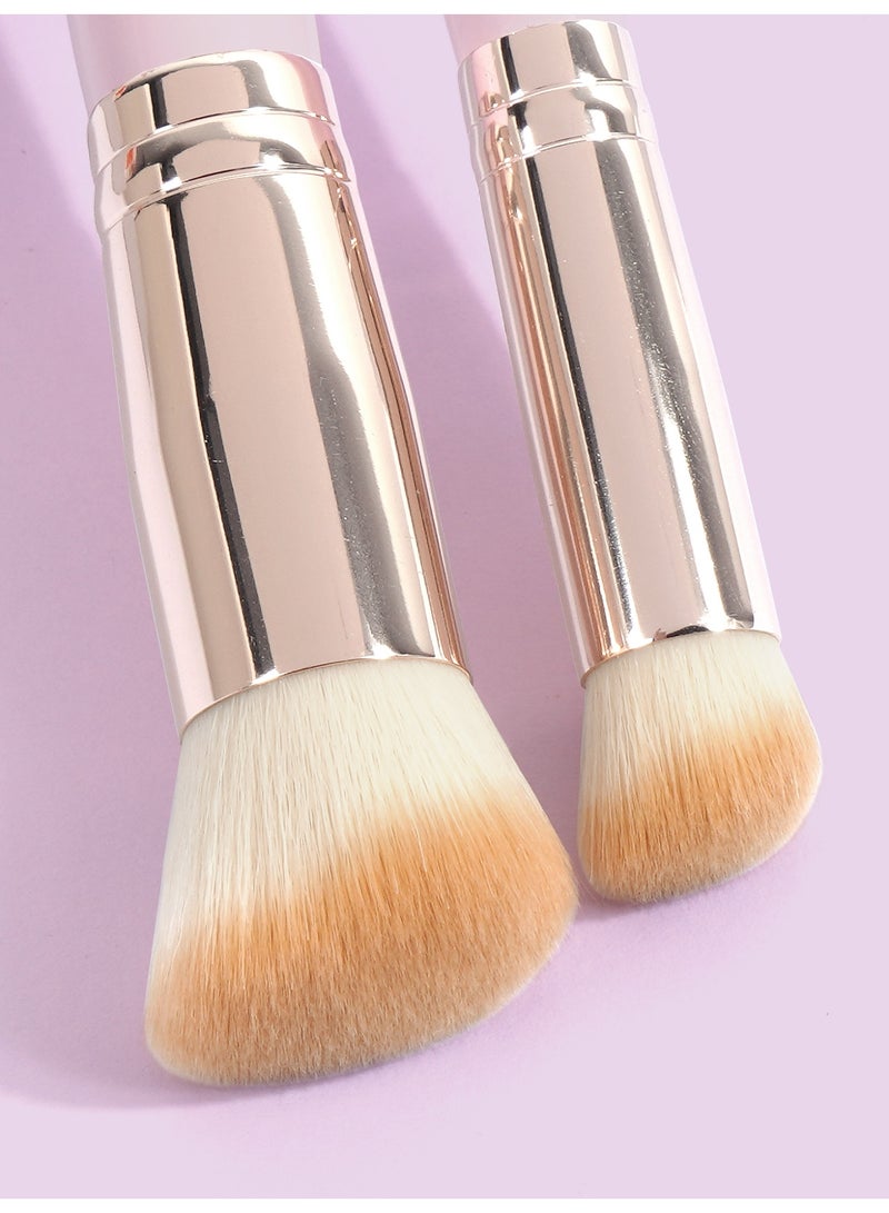 MAANGE Makeup Brushes 2 Pcs Makeup Brush Set for Foundation Concealer Brush, Premium Quality Make up Brushes,Pink - Image 4