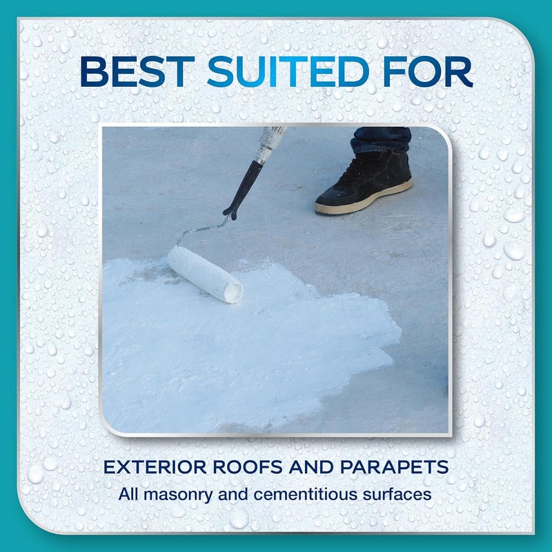 Dulux Aquatech Roof Waterproof with Solar Reflective Coating, Prevents Water Seepage & Reduce Surface Temperature Upto 10 Degree & 10 Years Waterproofing Cooling Performance, 4 Liter - Image 4