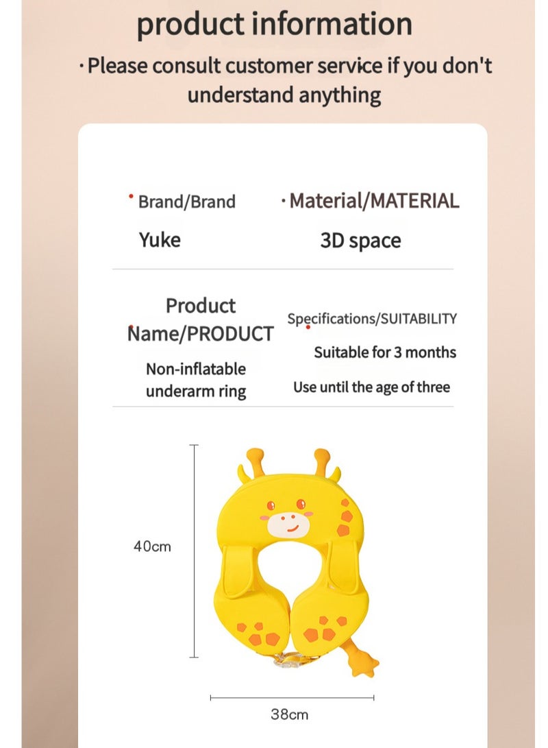 YUKE Baby non-inflatable bubble swimming ring for young children underarm ring for small months old baby 3 months to 3 years old bathing lying ring - Image 3
