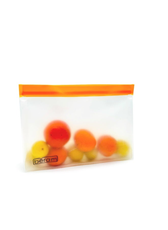 بيرام أكياس تخزين قابلة لإعادة الاستخدام من بيرام عبوة كبيرة 5 قطع حافظة ستاندنغ شبيهة بزيبلوك آمنة لغسالة الصحون مانعة للتسرب خالية من مادة BPA مصنوعة من مادة PEVA آمنة للفريزر مناسبة للغداء والسندويشات آمنة للطعام ومناسبة للرحلات والسفر - Image 3