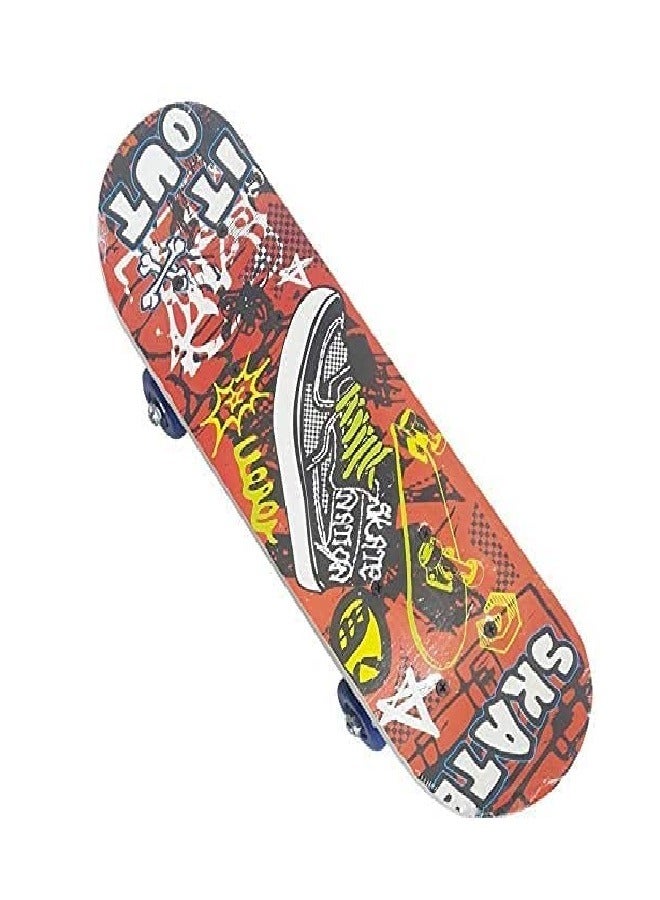 ULTIMAX Skateboard Multicolor Pattern for Kids- 13*8*43 - Image 1