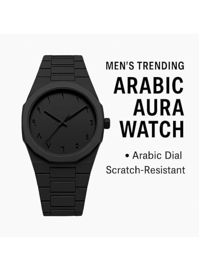 أورا ساعة أورا الرجالية البسيطة بأرقام عربية - Image 4