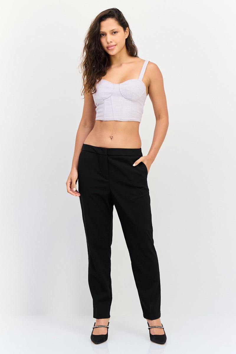 KOTON سروال نسائي عادي مناسب، أسود - Image 3