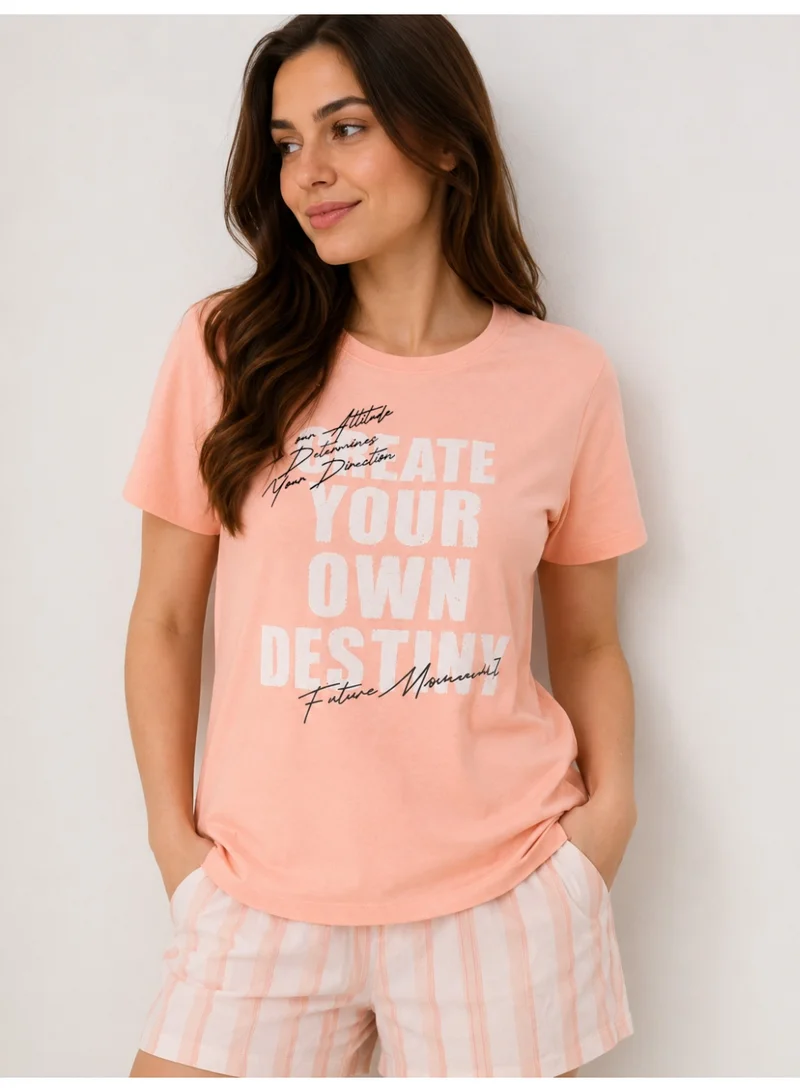 victor and jane Women's Graphic Short Sleeve Pyjama Set