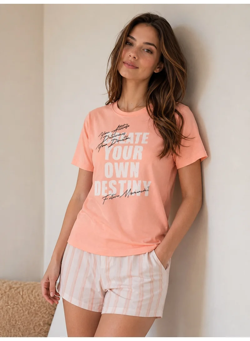 Victor And Jane  Women's Graphic Short Sleeve Pyjama Set for Women | Best Price UAE