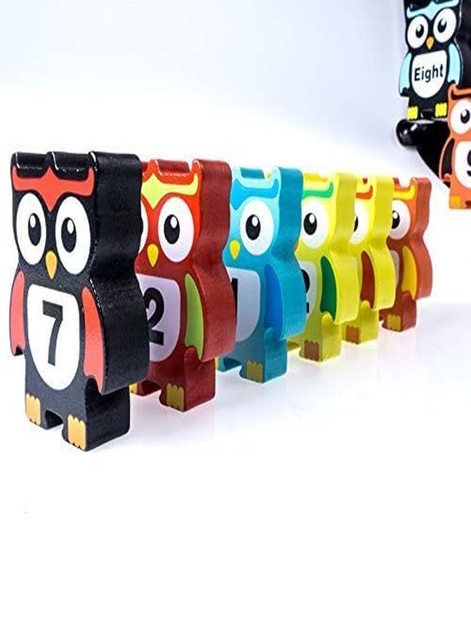 SHORO Wooden Owl Balancing Stacking Blocks, 12 Piece Building Blocks Numbers Sorting Toys | Balancing Game | Learning Educational Baby Stacking Toys for Kids 3+ Years Boys & Girls - Image 5