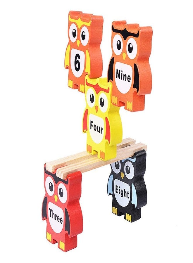 SHORO Wooden Owl Balancing Stacking Blocks, 12 Piece Building Blocks Numbers Sorting Toys | Balancing Game | Learning Educational Baby Stacking Toys for Kids 3+ Years Boys & Girls - Image 4
