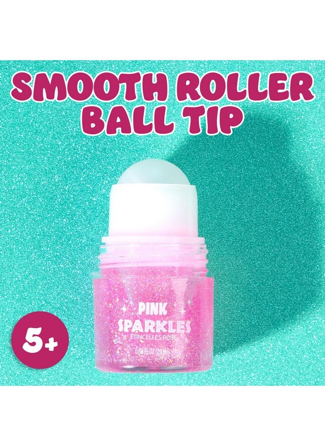 Expressions Expressions 2pc Pink Sparkles Roll-On Glitter Set - Strawberry Scented Roll On Body Glitter & Face Glitter, Smooth Rollerball Tip Glitter Stick Face & Body Makeup for Shimmer & Shine  - Image 3