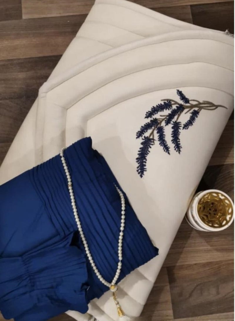 Women's prayer rug set with rosary and incense burner 
