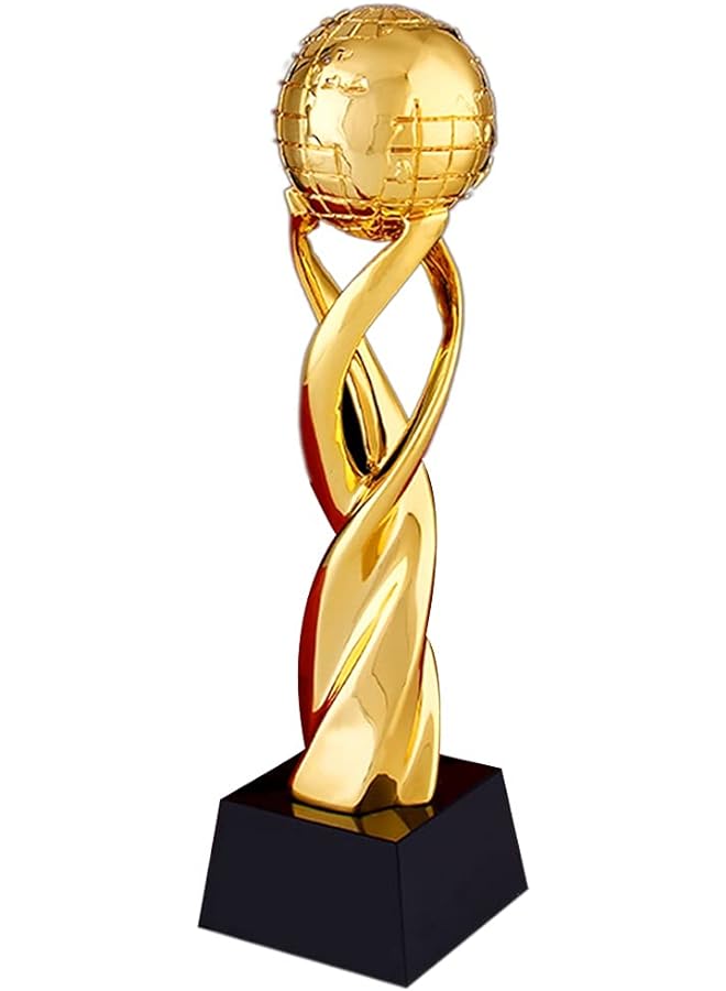 PROMASS Teamwork Trophy Corporate Annual Meeting Trophy School Team Competition Trophy Office Decorations (Gold 30cm)