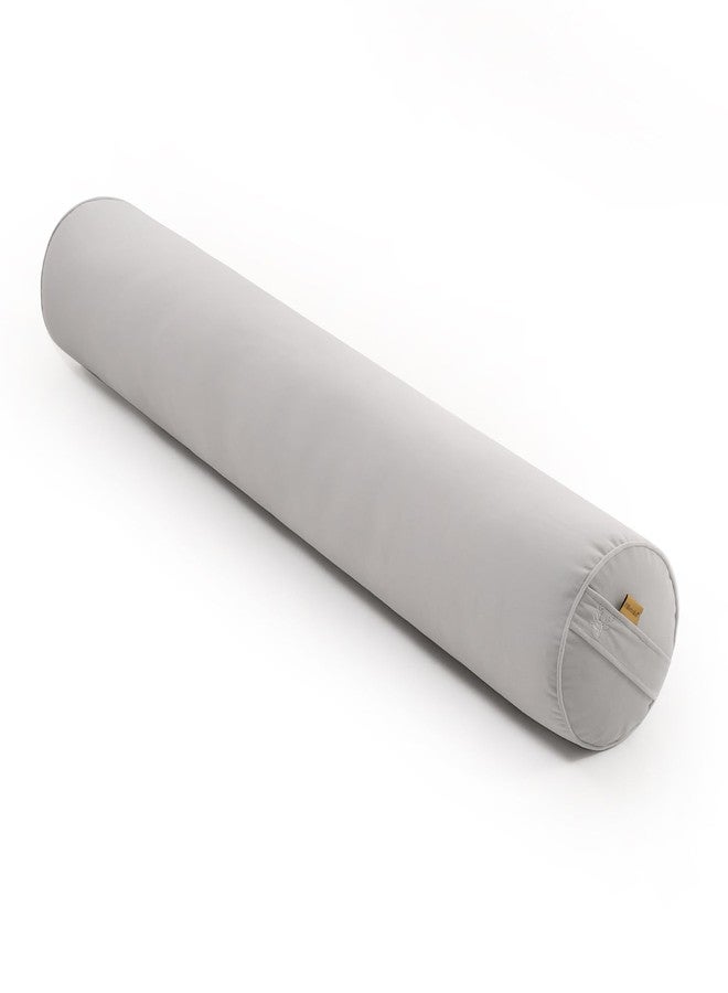 Ailuteie Long Pillow for Bed - Round Bolster Pillow for Adults, Body Pillow for Sleeping, Ergonomic Support,47.24x 7.87 Inches,Silver Gray - Image 1