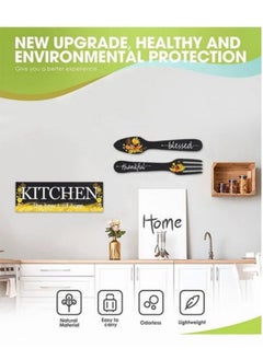 MIXDE 3-Piece  Wall Decor,Kitchen Wooden Wall Pendant,Fork And Spoon Wall Decor,Country Wall Art For Dining Room  - Image 3
