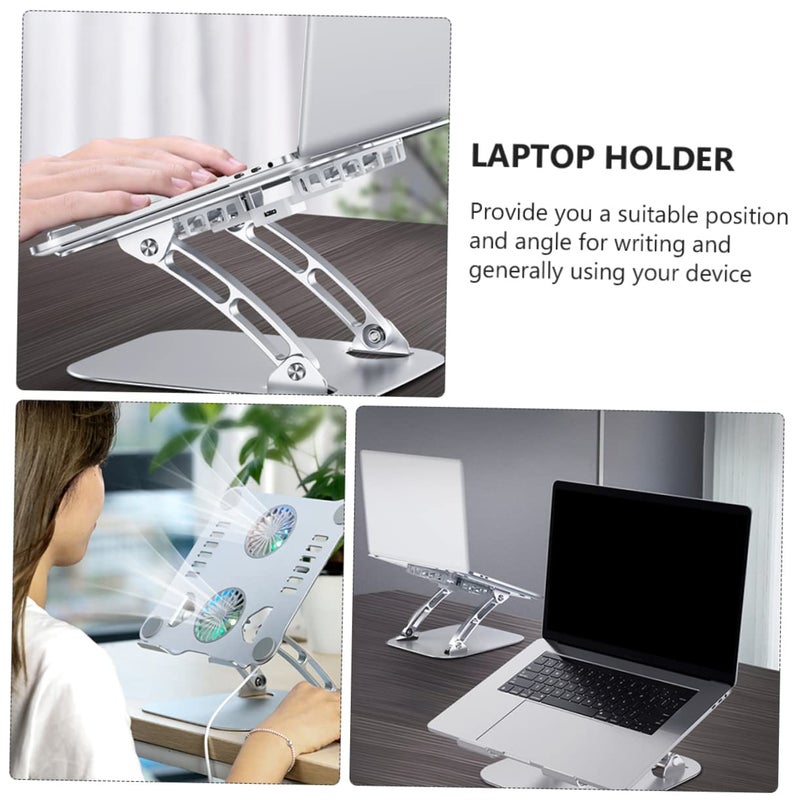 Adjustable Aluminum Laptop Stand Foldable Lightweight Holder for Home Office Desk Use - Image 5