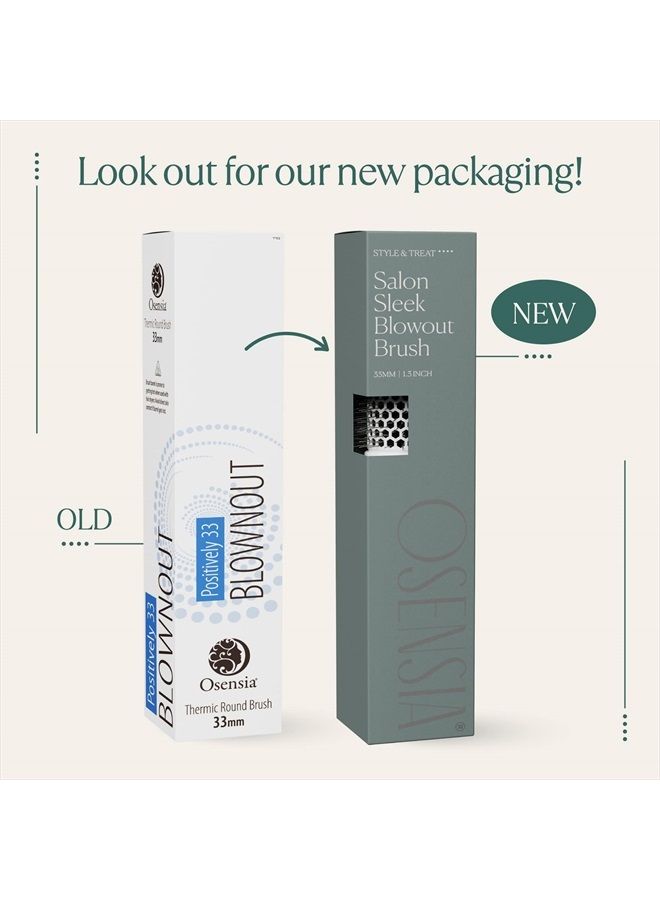 Osensia Professional Round Brush for Blow Drying - Small Ceramic Ionic Thermal Barrel Brush for Sleek, Precise Heat Styling and Salon Blowout - Lightweight Round Hair Brush (1.3 Inch) (Not Electrical) - Image 2