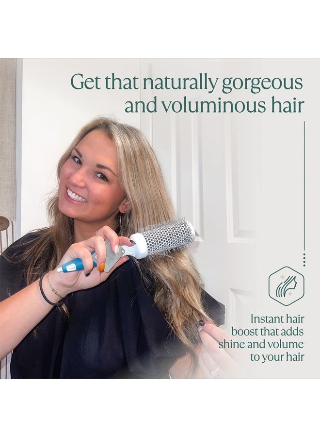 Osensia Professional Round Brush for Blow Drying - Small Ceramic Ionic Thermal Barrel Brush for Sleek, Precise Heat Styling and Salon Blowout - Lightweight Round Hair Brush (1.3 Inch) (Not Electrical) - Image 3