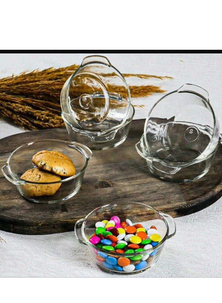 أوعية حلوى زجاجية، مجموعة من 200 مل، أوعية حلوى للآيس كريم، أوعية وجبات خفيفة، أطباق جانبية، أطباق غمس، أطباق تحضيرية صغيرة للتقديم - Image 5