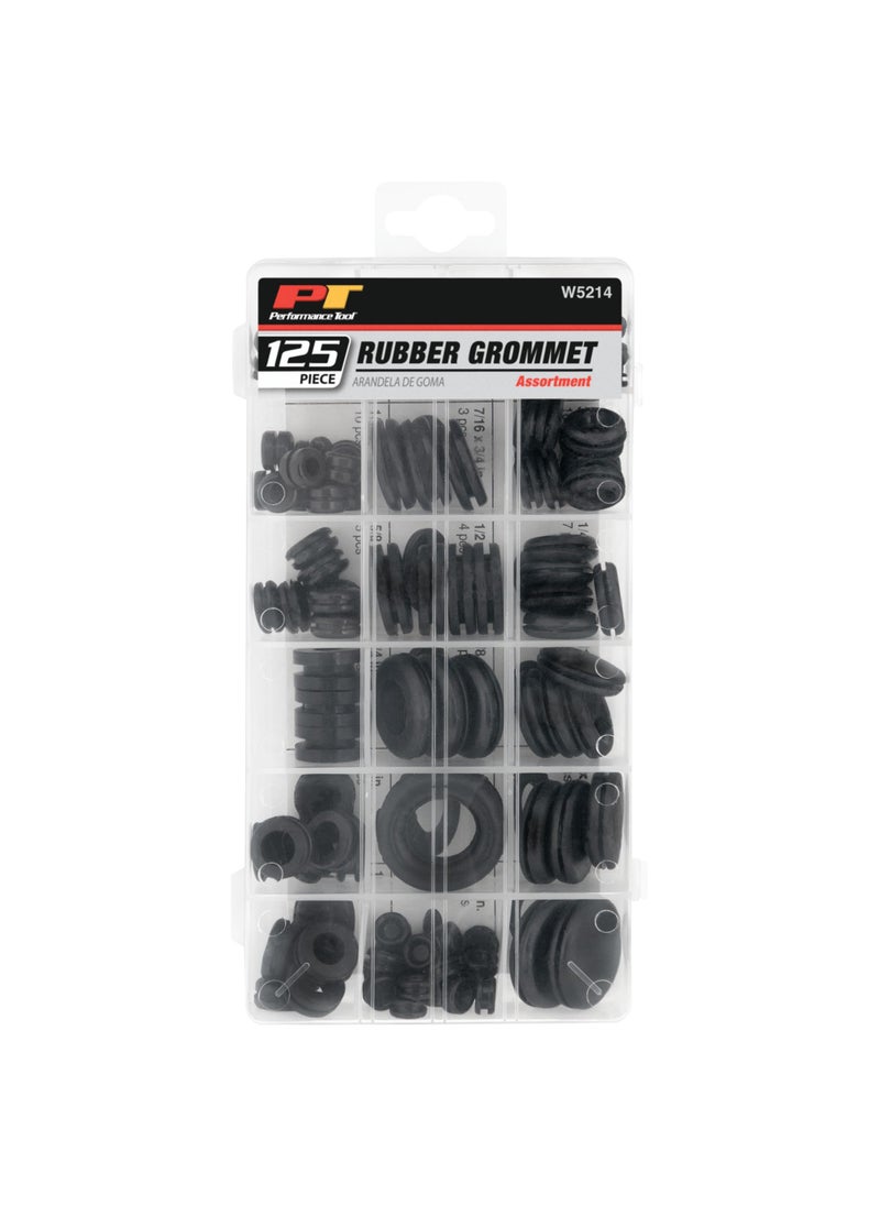 Performance Tool Performance Tool W5214 125pc Rubber Grommet Assortment in Organizer Case for Vehicle Maintenance and Repair in Auto Shops and Garages  - Image 5