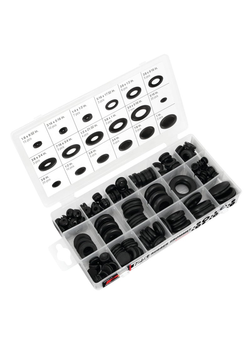 Performance Tool Performance Tool W5214 125pc Rubber Grommet Assortment in Organizer Case for Vehicle Maintenance and Repair in Auto Shops and Garages  - Image 1