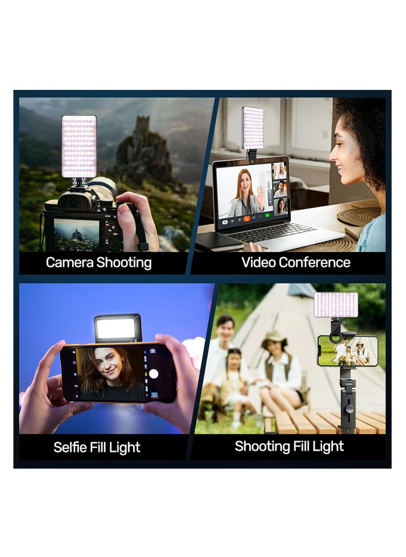 Double Side Magnetic Fill Light,LED Selfie Light for iPhone Android,Clip Video Light Adjusted 3 Light Modes for Phone,Rechargeable Portable Camera Light for Conference Makeup (3000mAh,129LED)  - Image 5