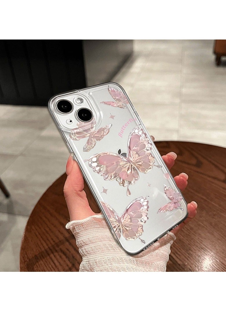 جراب بتصميم فراشة معدنية لهاتف iPhone 16 Pro - أنيق، مقاوم للصدمات، وذو تصميم نحيف - Image 4