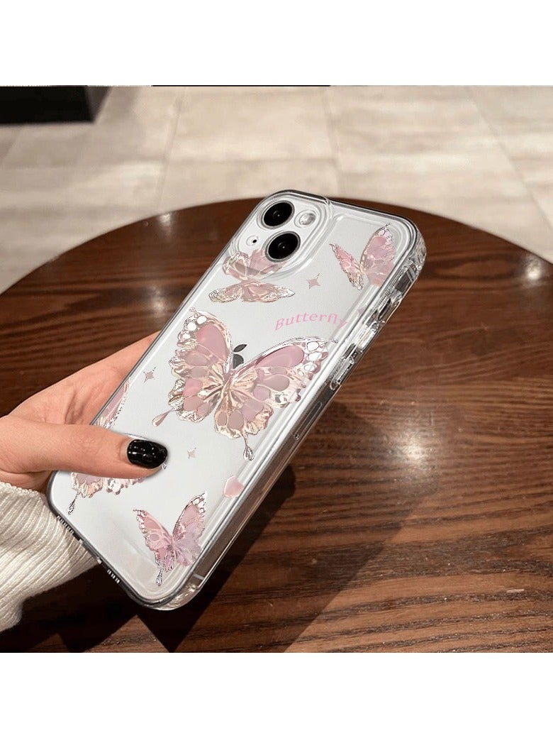 جراب بتصميم فراشة معدنية لهاتف iPhone 16 Pro - أنيق، مقاوم للصدمات، وذو تصميم نحيف - Image 5