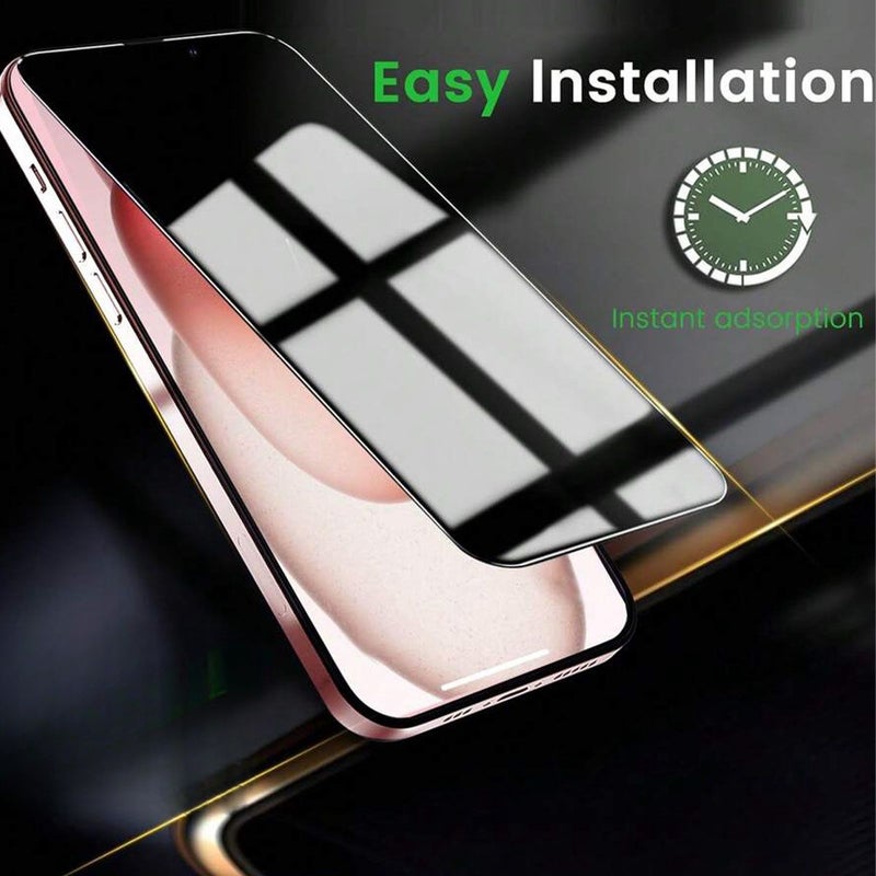 Black Privacy Tempered Glass Screen Protector 2-Pack for iPhone SE 2022, Anti-Spy Film, Easy to Apply, Scratch-Resistant, High-Quality Materials - Image 4