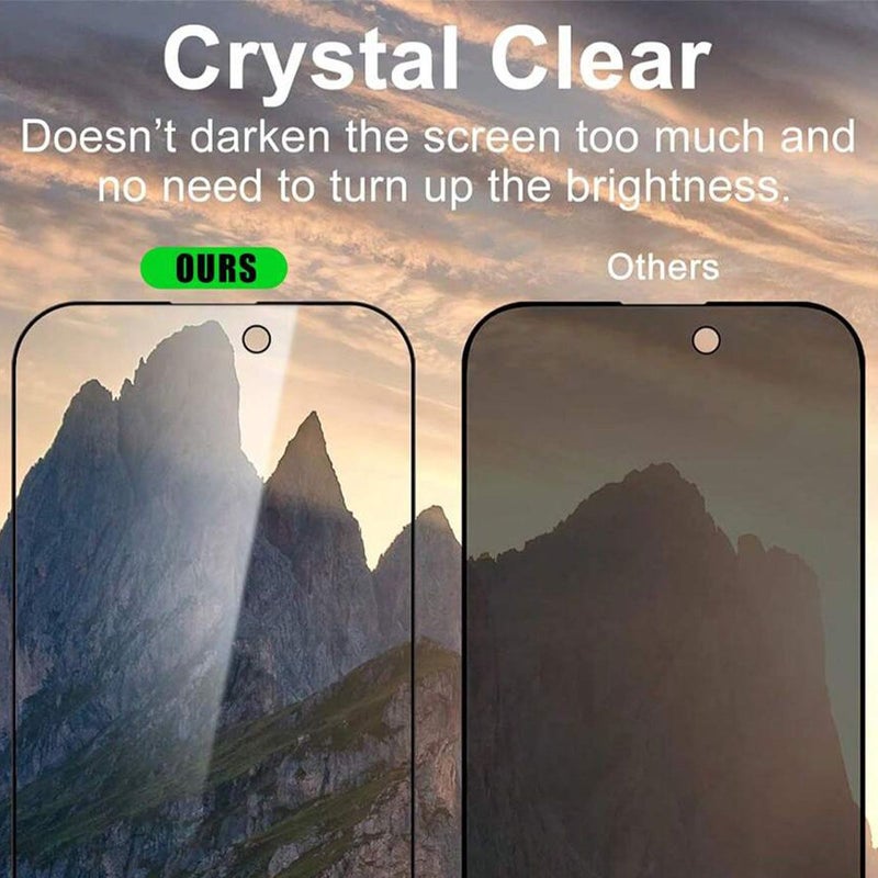 Black Privacy Tempered Glass Screen Protector 2-Pack for iPhone SE 2022, Anti-Spy Film, Easy to Apply, Scratch-Resistant, High-Quality Materials - Image 3