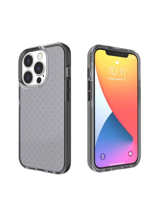 Zaboon Case For iPhone 13 Pro Max Grid Pattern Shockproof Transparent TPU Phone Case - Image 1