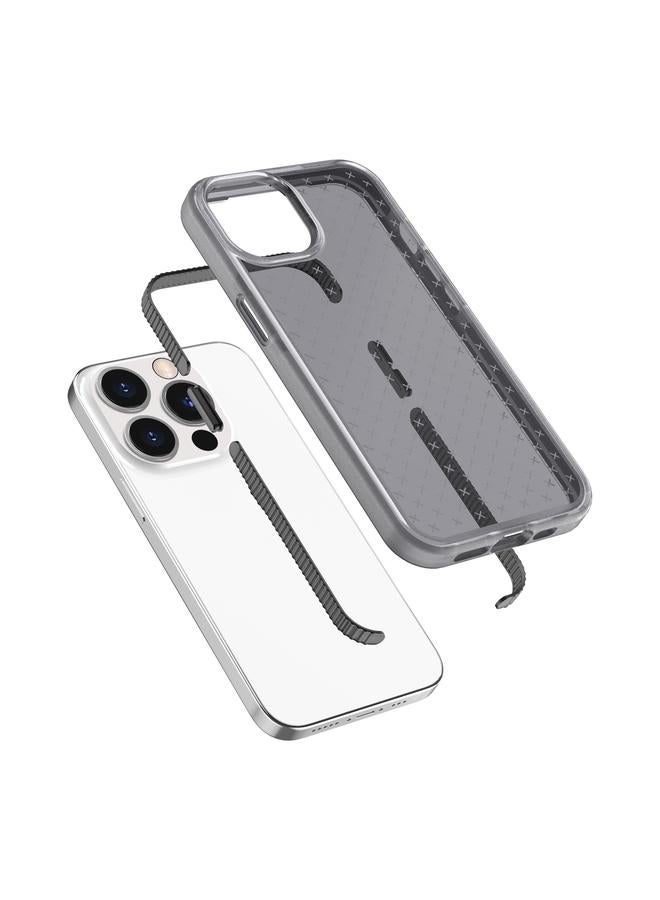 Zaboon Case For iPhone 13 Pro Max Grid Pattern Shockproof Transparent TPU Phone Case - Image 4