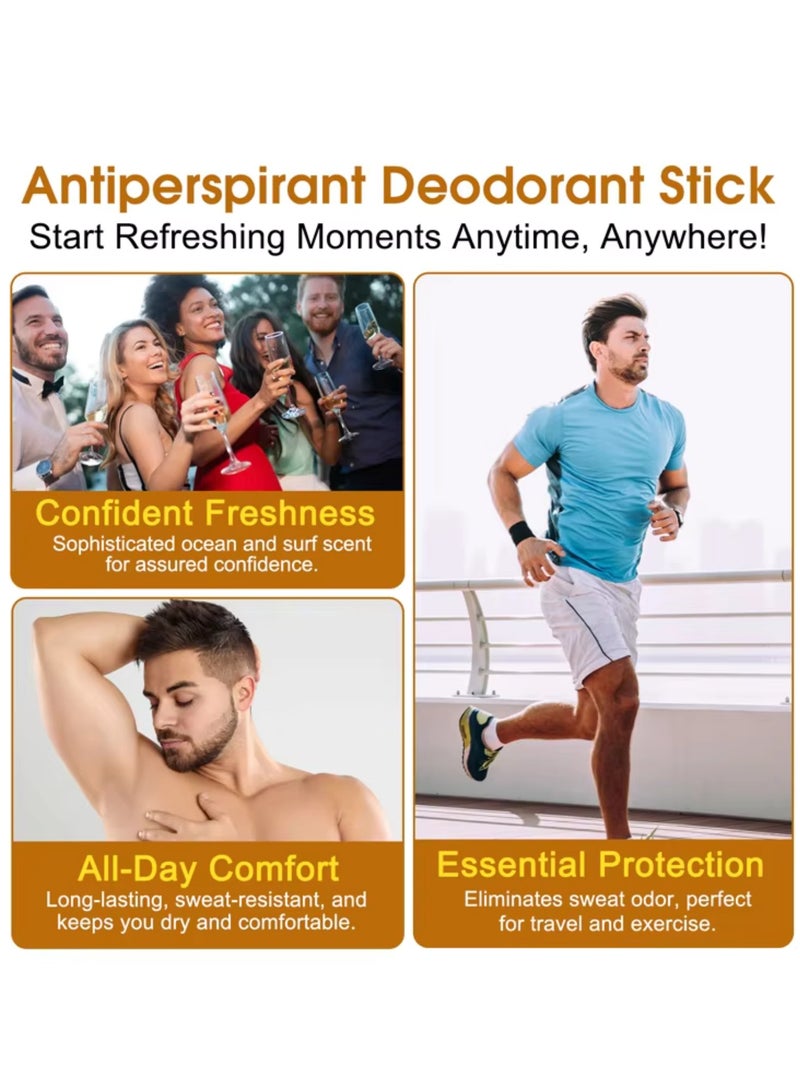 Elaimei 80 جرام مزيل عرق على شكل عصا للتحكم في الروائح لمدة 24 ساعة مرطب ومغذي يقلل من التعرق ويمنح الانتعاش مزيل عرق وكريم مضاد للتعرق برائحة خشب الصندل - Image 3