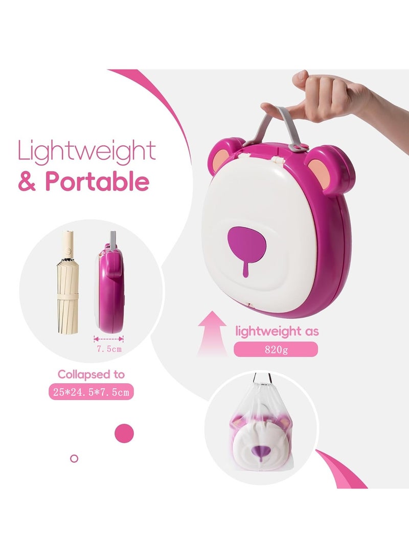 Travel Potty Seat for Toddler - Foldable Car Potty for Toddler Portable Toilet Seat for Kids with garbage bags Absorbent Pads Portable Potty Seat for Toddler Travel Camping and Outdoor Use - Image 2
