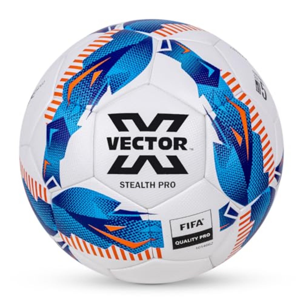 Stealth Pro Thermo Bonded PU Football Multicolour, Size 5 Moulded Professional Match Training Practice Soccer Ball