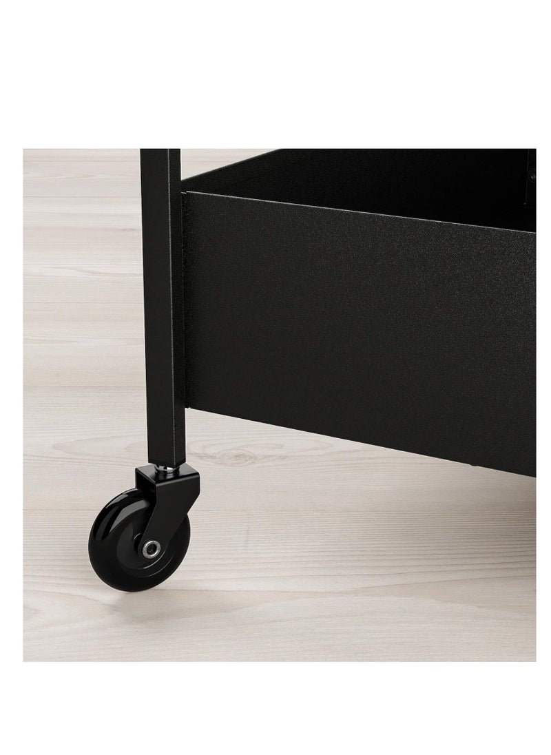 IKEA FRAKTA - Heavy Duty Metal Multi-Purpose Rack Organizer Cart in Black - Image 1