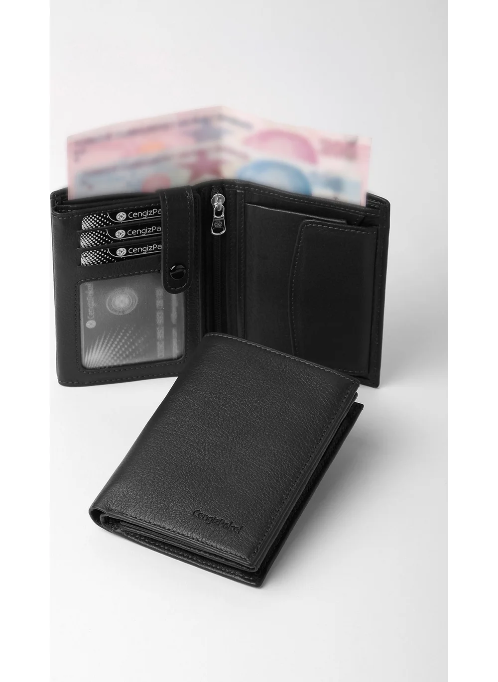Cengiz Pakel Leather Black Men's Wallet 13689T