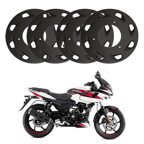 Asryd New Pattern Wind Design Front/Rear Pro Disc Wheel Cover 17 Inch Fairing Kit for Bajaj Pulsar RS 200 & All Universal Bikes (4Pcs Set) - Image 1