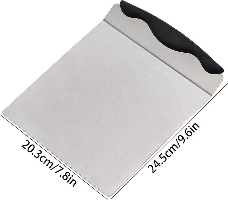 OSOPOLA Cake Safe Lifter - 7.8"x9.6" Stainless Steel Pizza Transfer Shovel Square Cake Tray Moving Plate Tool Cookie Spatula HKI7102c - Image 2
