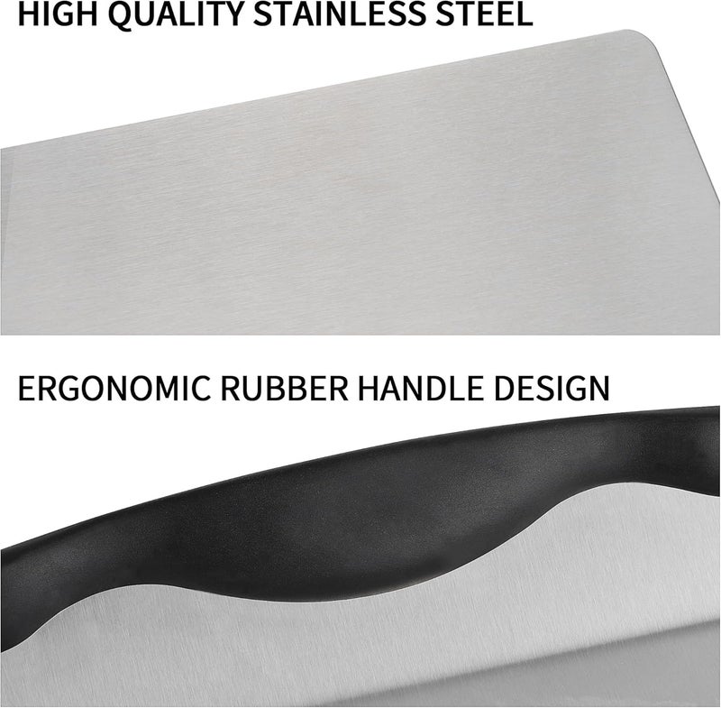 OSOPOLA Cake Safe Lifter - 7.8"x9.6" Stainless Steel Pizza Transfer Shovel Square Cake Tray Moving Plate Tool Cookie Spatula HKI7102c - Image 3