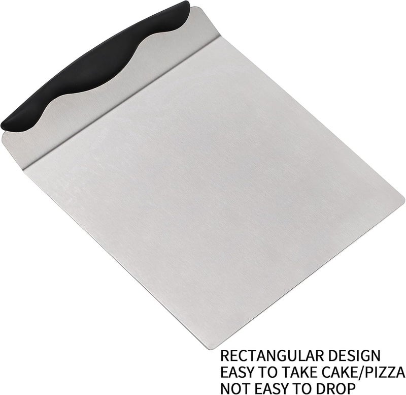OSOPOLA Cake Safe Lifter - 7.8"x9.6" Stainless Steel Pizza Transfer Shovel Square Cake Tray Moving Plate Tool Cookie Spatula HKI7102c - Image 5