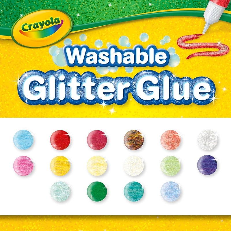 Crayola - Mini Washable Glitter Glues 16 Colors - 69-4200 - Image 4