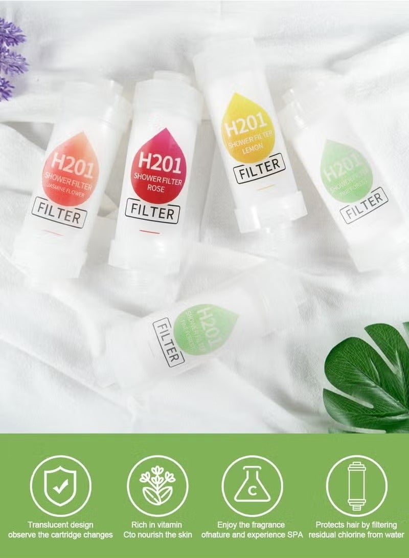 Shower Head Filter - Vitamin C Shower Infuser , Hard Water Softener, Chlorine & Fluoride Shower Filter, Water Purifying Filtered Shower Head with Beads, Helps Dry Skin & Hair Loss (Lavender) - Image 4