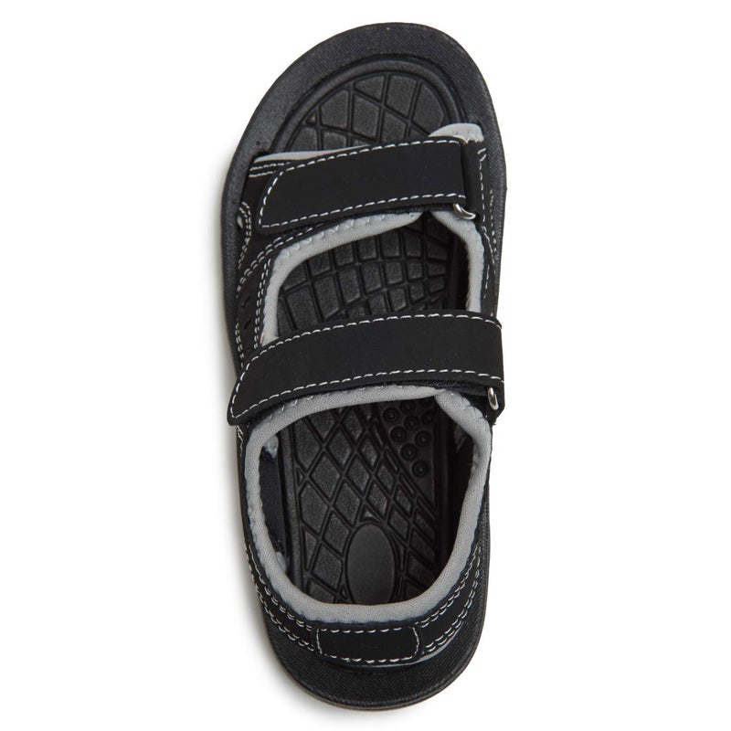 Skysole Boys Double Adjustable Strap Lightweight Slippers, Grey, 5-6 Toddler - Image 3