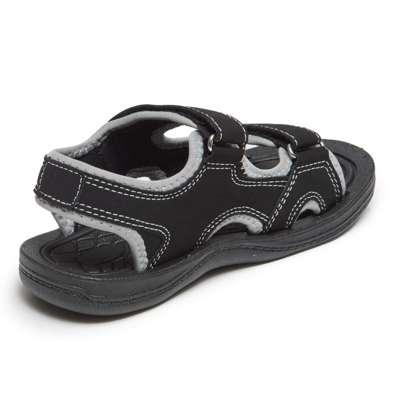 Skysole Boys Double Adjustable Strap Lightweight Slippers, Grey, 5-6 Toddler - Image 2