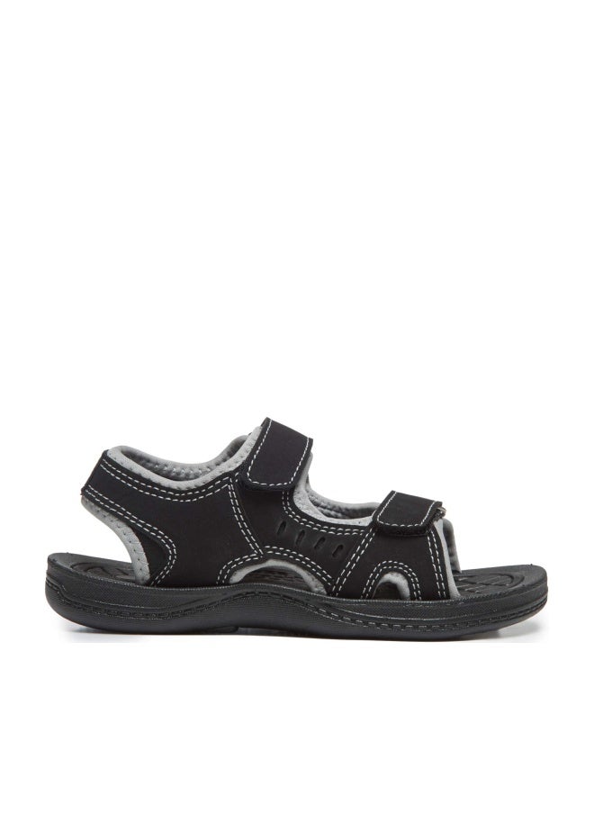 Skysole Boys Double Adjustable Strap Lightweight Slippers, Grey, 5-6 Toddler - Image 1