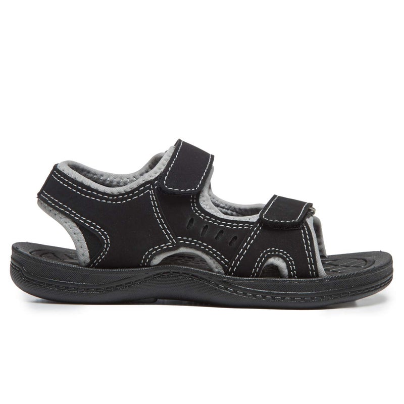 Skysole Boys Double Adjustable Strap Lightweight Slippers, Grey, 5-6 Toddler - Image 4