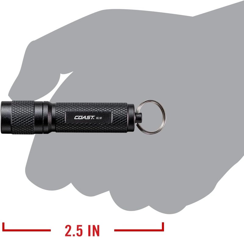 Coast Coast KL10 100 Lumen LED Keychain Light Pocket Sized Black  - Image 4