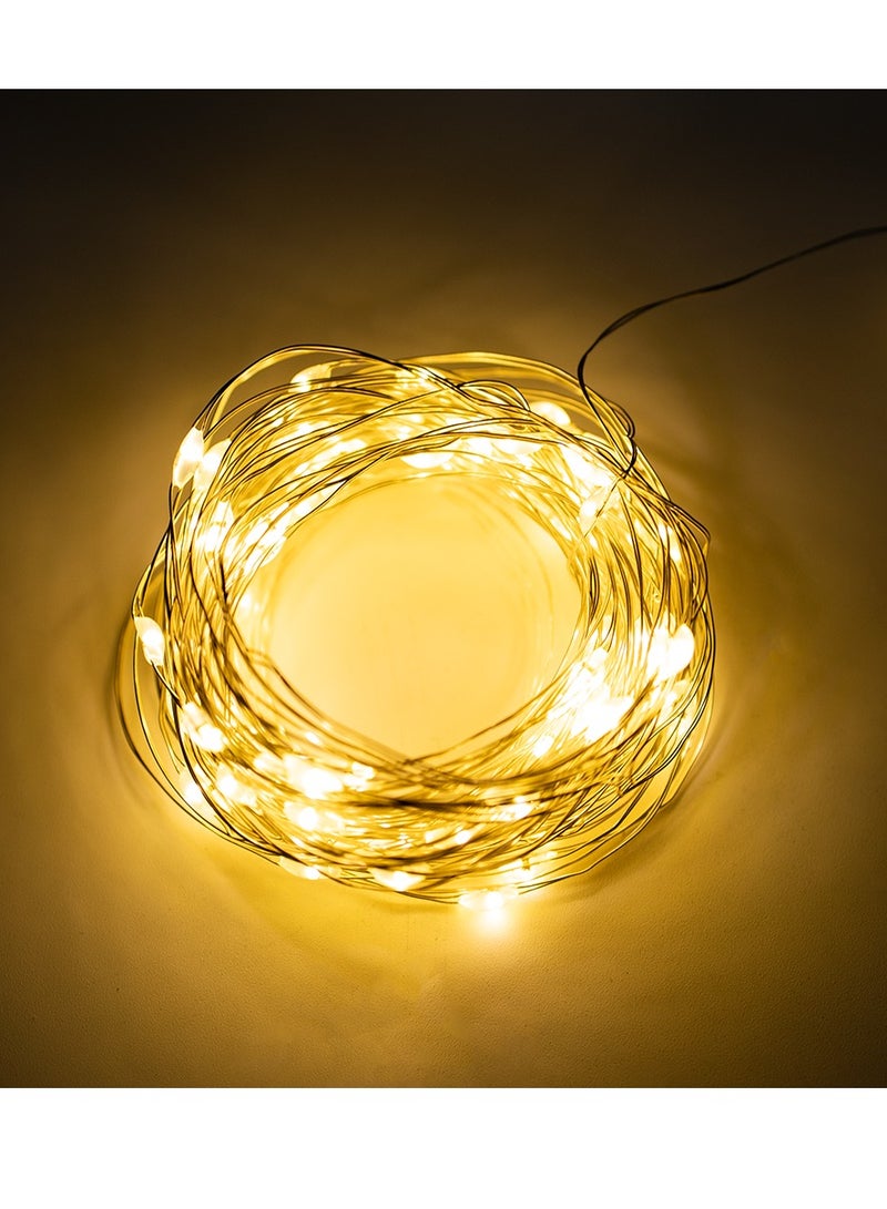 زياني أضواء خيطية خيطية LED، 16Ft/5M 50LEDs أضواء خيطية مضيئة للحديقة وحفلات الزفاف ومهرجان عيد الميلاد، أضواء خيطية تعمل بالبطارية (أبيض دافئ)  - Image 2