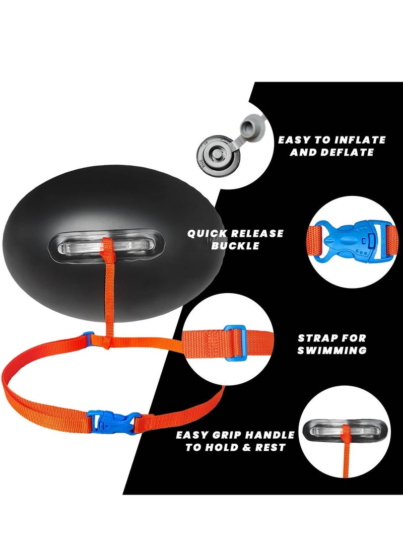 Generic - Swim Buoy Pool Buoy Swim Training Snorkel Float for Open Water Swimming Belt Floatation Devices for Adults Swimming Bubble Safety Float with Adjustable Waist Belt - Image 1